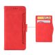 Samsung Galaxy A35 ( SM-A356E/DS ) Multiple Card Slots Design Wallet Stand Leather Book Case Cover, Red