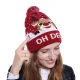 LED Christmas Beanie Hat with Reindeer Pattern