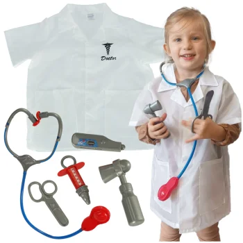 Kids Doctor Carnival Costume with Accessories (3-8 Years)