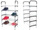 Shoe Rack, 5 Tiers, for 15 Pairs, Silver