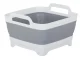 Collapsible Silicone Bowl with Drain Plug and Handles, 8L