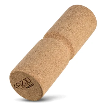 4FIZJO Contoured Cork Massage Roller 30 x 10 cm, Brown