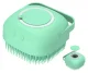 Silicone pet washing brush with shampoo dispenser, mint color