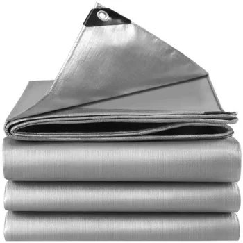 Iso Trade Gardlov 24653 Waterproof Tarpaulin 4x5m, Silver