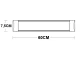 LED Surface-Mounted Linear Luminaire Lamp Neutral Light 4000K 60cm 18W