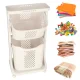 Double Toy and Laundry Organizer on Wheels with Removable Baskets