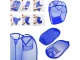 Foldable Laundry and Toy Basket, 40L, Blue