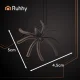 Ruhhy Artificial Spider Web with 2 Spiders, White
