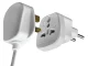 Universal Travel Power Plug Adapter, UK to EU (2-pin), White