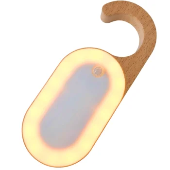 LED Night Light with Hanger and Motion Sensor, Warm Light, Brown