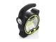 Powerful COB LED workshop flashlight with halogen lamp, yellow
