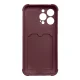 Apple iPhone X / Xs 10 5.8\" Silicone Wallet Card Case, Raspberry