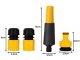 Garden Hose Spray Gun with Connectors, Yellow-Black