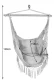 Iso Trade Gardlov Brazilian Hammock Chair with Cushions, Grey