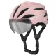 Rockbros Bike Helmet with Visor and Detachable UV Goggles, Brown