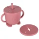 Silicone Baby Feeding Set Crab, 9 Pieces, Dark Pink