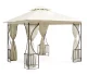 MultiGarden Garden Gazebo 3x3m with 4 Side Walls, Beige