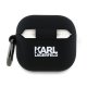 Karl Lagerfeld Silicone Karl Head 3D Case for AirPods 4, Black