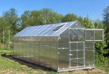 Greenhouse KLASIKA HOUSE 3 with Foundation, 2.35x3.17 m (7.45 m²), 6 mm Polycarbonate