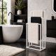 Modernhome Freestanding Towel Stand, 3 Tiers, White