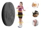 Rotating Fitness Twister Disc with Foot Massage and Magnets, Black