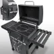 Charcoal Grill Berdsen BD-893 with Thermometer, Black