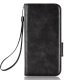 Google Pixel 5 Triangle Pattern Flip Case Wallet Cover, Black