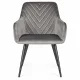 ModernHome Upholstered Velvet Chairs, Set of 2, Dark Grey
