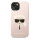 Karl Lagerfeld Silicone Karl\'s Head Case for iPhone 14 Plus, Pink