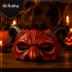 Ruhhy 26123 Demon / Devil Mask with Horns, Red/Black