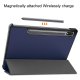 Samsung Galaxy Tab S9 (SM-X710, SM-X716B) Trifold Stand PU Leather Cover Case, Blue