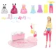 Doll with Furniture and Wardrobe and Clothes