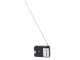 Portable AM FM SW Radio with Retro Design, AC Power or Battery Operated, black