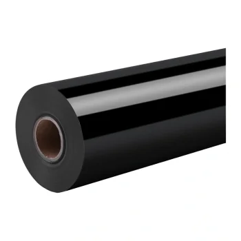 HTVRONT Glossy Self-Adhesive Film, 30.5 cm x 180 cm, Black