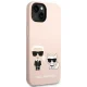 Karl Lagerfeld KLHMP14MSSKCI Silicone MagSafe Case for iPhone 14 Plus, Light Pink