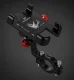 Aluminum Bike Phone Mount 360° Rotation 4.5-6.5 Inch, Black Red