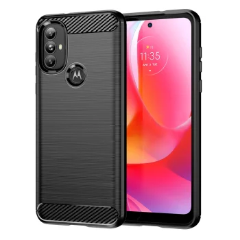 Flexible Case for Motorola Moto G Power 2022 Carbon Case, Black