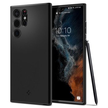 Samsung Galaxy S22 Ultra 5G (SM-S908) Spigen Thin Fit Case Cover, Black