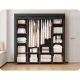 Massido Ms-804 Large Textile Wardrobe, Black