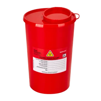 Medical Waste Container 2 L, Red