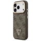 Guess 4G PU Triangle Logo & Stand Camera MagSafe Case for iPhone 17 Pro - Brown