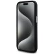 Karl Lagerfeld Silicone Metal Script Logo Case for iPhone 15 - Black