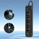 Tech-Protect PCL4X3 Power Strip 4 Sockets + 2xUSB-A + 1xUSB-C 200 cm, Black