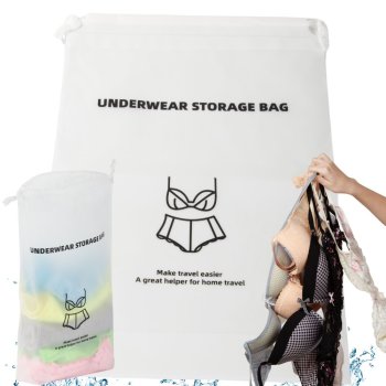 Waterproof Travel Underwear Organizer Bag – Semi-Transparent