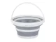 Collapsible Silicone Bucket, 10 L, Grey/White