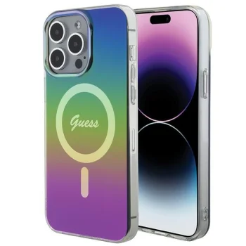 Guess iPhone 15 Pro Max Case IML Iridescent MagSafe, Multicolor