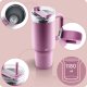 Vacuum Insulated Tumbler with Straw 1180 ml Berdsen, Pink