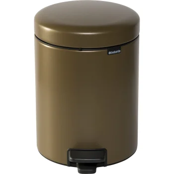 Brabantia NewIcon Pedal Bin 5 L, Warm Brass