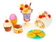 Toy Birthday Cake Cutting Play Food Set for Kids Party 76 Pieces