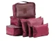 Travel Organizer Set for Suitcase, 6 pcs, Burgundy